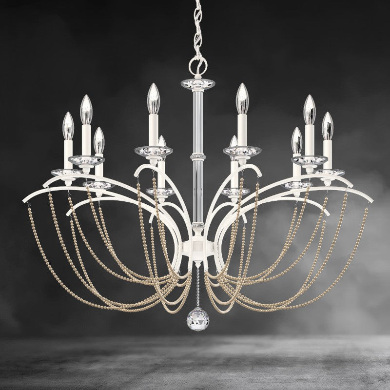 Priscilla Crystal Candlestick Chandelier 36"